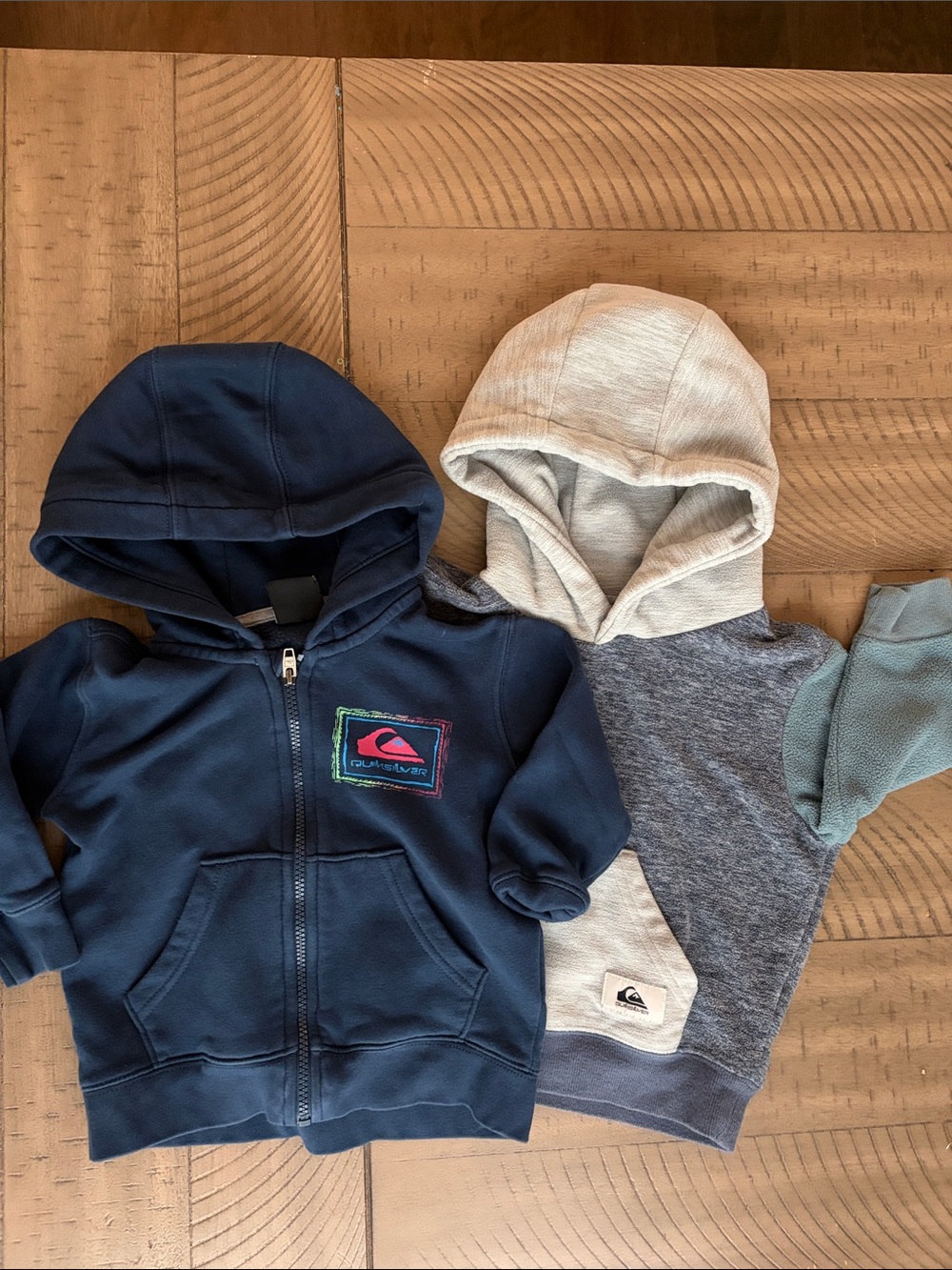 Quiksilver 2T bundle, Navy Hooded Zip Jacket and Sweatshirt